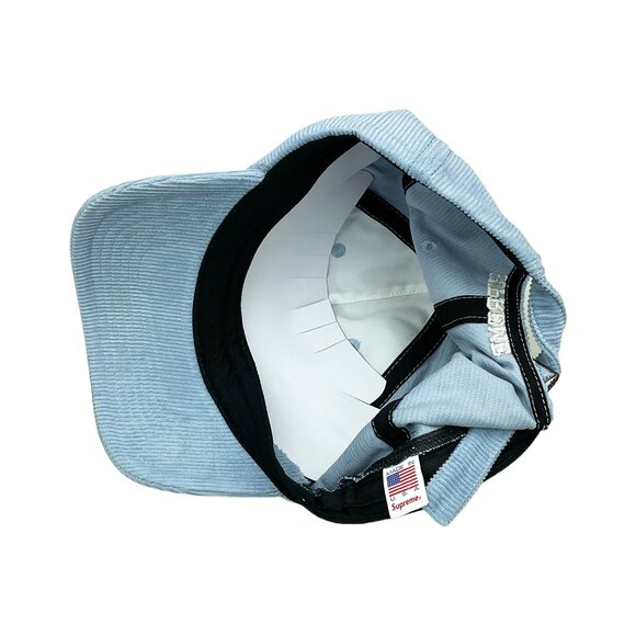 Supreme SS21 Fine Wale Corduroy S Logo 6-Panel Cap Light Blue - Picture 5 of 5